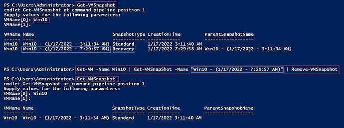 Hyper V Find Snapshot